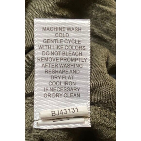 Spense Army Green Embroidered Cutwork Lace Sleeve Trapeze Dress Size L - Picture 8 of 9